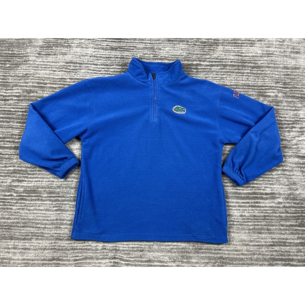 Florida Gators Jacket Youth 12/14 Blue 1/4 Zip Pull Over Fleece Pro‎ Edge